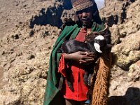 Boy with goat on Ras Dashen
